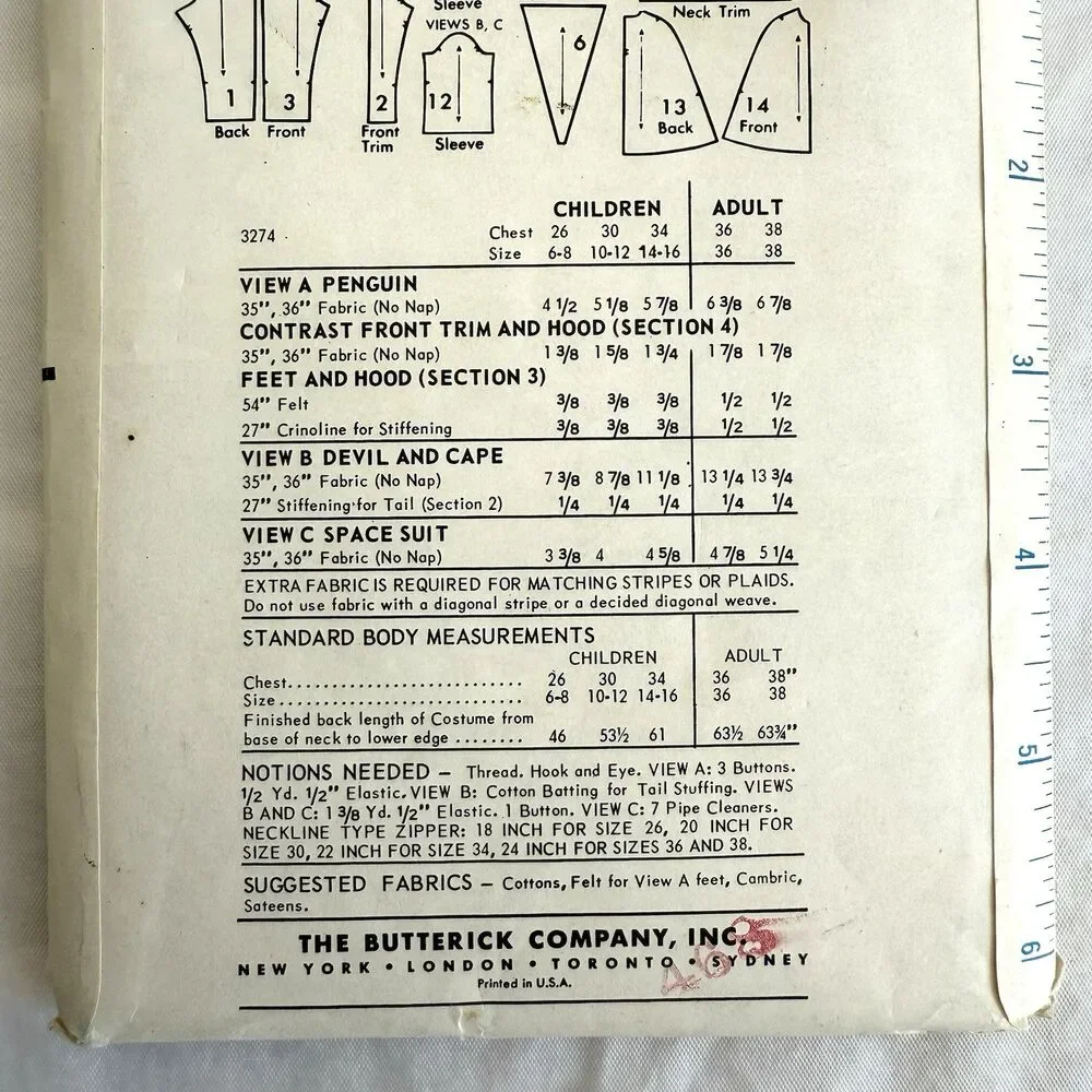 Butterick vtg halloween